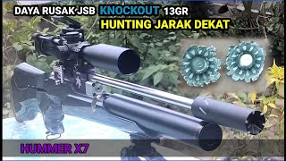 Daya Rusak jsb knockOut hummer x7 Tes Emprit jarak dekat