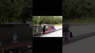 Powerful Steam Train Carrying Massive Load Of Logs On HO Scale Toy Train Railroad