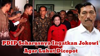 PDIP Seharusnya Ingatkan Jokowi Agar Luhut Dicopot