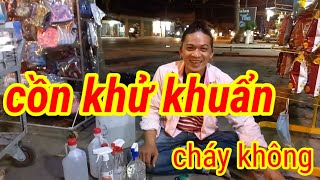 Ai Biết Cồn Khử Khuẩn Cháy Không.Vlog Gái Quê Thử Thách Đốt Cồn Khử Khuẩn....