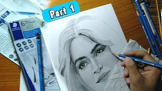 Drawing with expensive pencil |Kriti Kharbanda drawing | tried stedler pencil first time | Timelapse