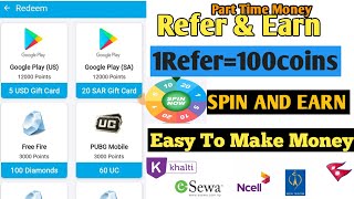 New Spin And Refer Earning App In Nepal in 2023 🔥|| 💯 Real App With Proof|| Don't Miss it❗❗