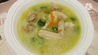 sop crim dan jamur pake ayam