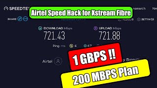 1 GBPS Airtel xstream fiber speeds on 200 mbps plan .How ?