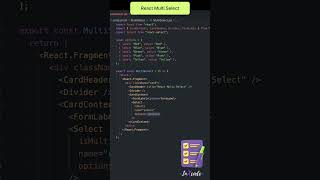 🚀 Multiple Select in React JS #shorts #short #viral #trending #reactjs #javascript #ytshorts