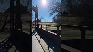 CROSSING HISTORIC HENNEPIN CANAL #shorts #nature #water #history #bridge #outdoors #usa #illinois