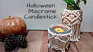 DIY Macrame ♻️ Jar cover | Halloween decorations