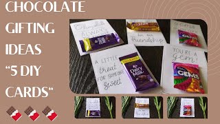 5 Chocolate gifting card ideas | DIY Chocolate gift ideas 🍫