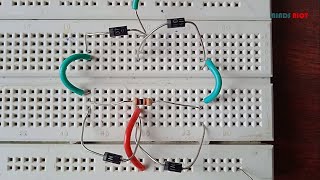 Bridge rectifier on breadboard practical experiment on breadboard