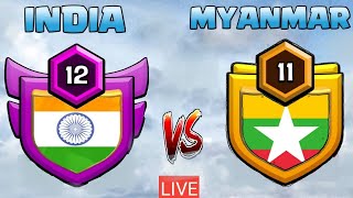 INDIA v/s MYANMAR LIVE TROJAN WAR | CLASH OF CLANS