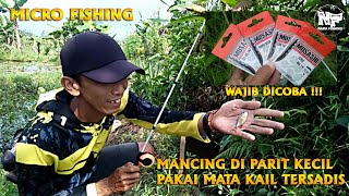 PLUNGYUUUT !!! Mancing selokan pake mata kail TERSADIS...Wajib coba !!! #hookmusashi #microfishing