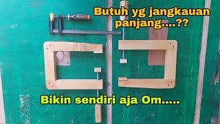 Membuat C clamp kayu long reach