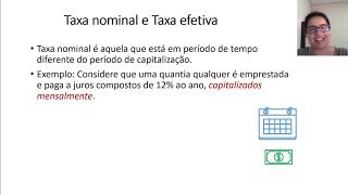 Vídeo Aula - Taxa Nominal e Taxa Efetiva