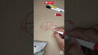 DRAWING A CAR FASTER 🚙🚗 #art #viral #shorts