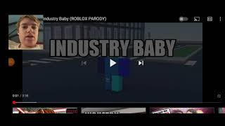 Reacting To Blue Blob - Industry Baby Roblox Parody