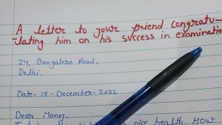 Letter to your friend congratulating him on brilliant success in examination#letter#successletter