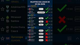 RESULTADO DOS PALPITES DOS JOGOS DO DIA 25/06 💸 #apostasesportivas #futebol #eurocopa #esports