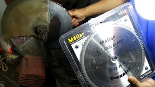 CARA GANTI MATA POTONG MITTER SAW MOLLAR SAW BLADE Ukuran 10"X120T #Mittersaw #lemarialuminium