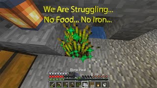 On the hunt for food and iron... This is rough. Minecraft Survival ep 3