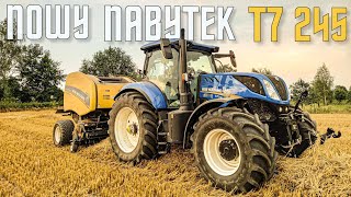 🔥NOWY NABYTEK🔥NEW HOLLAND T7 245🔥PRASOWANIE SŁOMY W GR PIEKARA🔥VIXA🔥