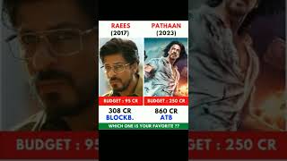 Raees vs Pathaan Movie Comparison #shorts #youtubeshorts #trendingshorts