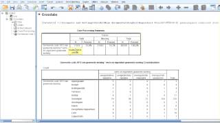 Kruistabellen uitdraaien in SPSS