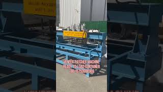 Veneer patching machine, ready to load the container