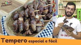 CORAÇÃO DE FRANGO NA AIRFRYER | Espetinho de coração com tempero gostoso