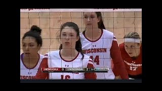 Nebraska vs Wisconsin Volleyball 2017 (Oct 12)