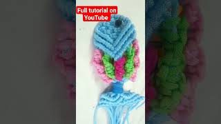 Macrame fish 🐠 wall decor #macrametutorial #macramèfish #mannkahi