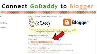 Connect GoDaddy Domain to Blogger Website Tutorial