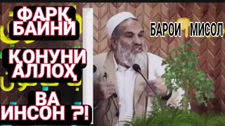 ҚОНУНИ АЛЛОҲ ХУБ АСТ Ё ҚОНУНИ ИНСОН? ФАРҚ БАЙНИ ОНҲО? УСТОД АБДУЗОҲИРИ ДОЪИ استاد عبد الظاهر داعي