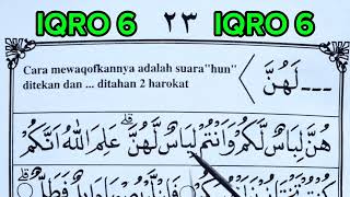 iqra6 cara mudah dan cepat bisa mengaji Alquran dengan lancar untuk pemula, iqro jilid 6 halaman 23