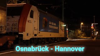 Von Osnabrück nach Hannover Messe / Laatzen, Zugfahrt in Rangierfahrt und wieder zurück