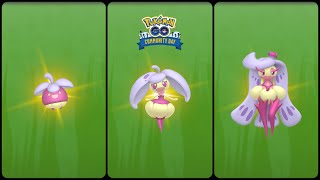 Pokemon Go: Evolving Shiny Bounsweet into Shiny Steenee & Shiny Tsareena (Communit Day Hi Jump Kick)