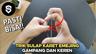 TRIK SULAP KARET MENEMBUS JARI TERGAMPANG - Sehari jago sulap || Easy Rubber Band Magic Trick