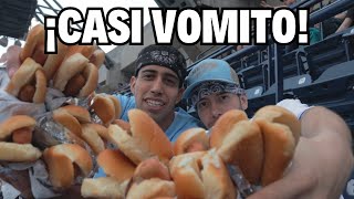 NOS COMIMOS 27 HOT DOGS -  Probando comida de 1 DOLLAR