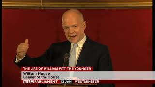 William Hague Lecture: William Pitt the Younger