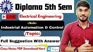 5th Sem DEE | Industrial Automation & Control | Full Suggestion With Answer #wbscte#polytechnic