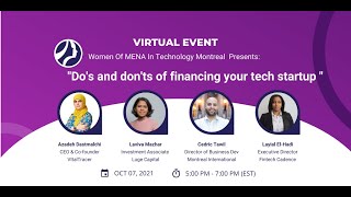 WoMENAIT Montreal - Do's and don'ts of financing your startup