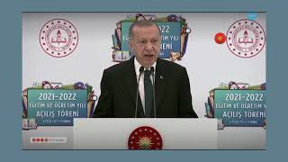 Erdoğan 2021 - 2022 Eğitim Öğretim Yılı Açılış Konuşmasında Aşı Mesajı - Başkan Şaşırtıyor!