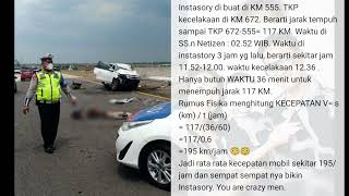 Kecepatan Mobil Vanessa Angel Saat Kecelakaan