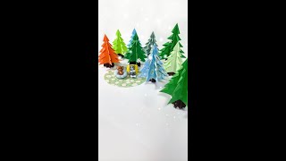 3D Paper Christmas Tree | How to Make a 3D Paper Xmas Tree DIY Tutorial #diyideas #origamitutorial