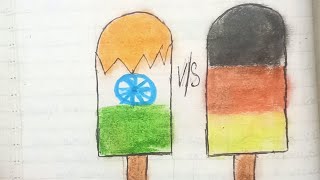 ice-cream flag🇮🇳v/s🇩🇪 drawing/#viral/#shorts/#youtubeshorts