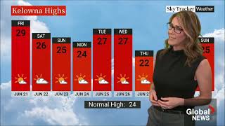 Kristi Gordon - Global BC - Weather - Thursday, June 20, 2024. #weatherforecast