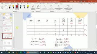 Tizedes törtek szorzása, osztása tízzel, százzal, ezerrel - matematika, 5. osztály