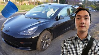 Washing My Tesla Model 3 (found something in the trunk)