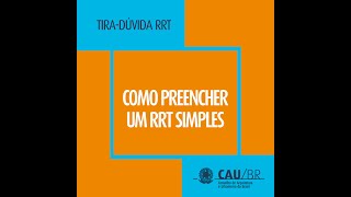 Tutorial: Como preencher um RRT Simples