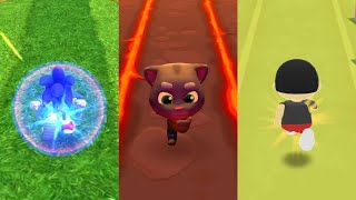 Sonic Dash VS Talking Tom Time Rush VS Tag With Ryan Android Gameplay