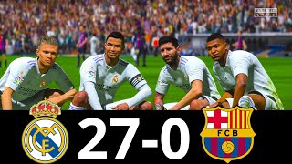 MESSI, RONALDO, MBAPPE, NEYMAR, ALL STARS | REAL MADRID 27-0 BARCELONA